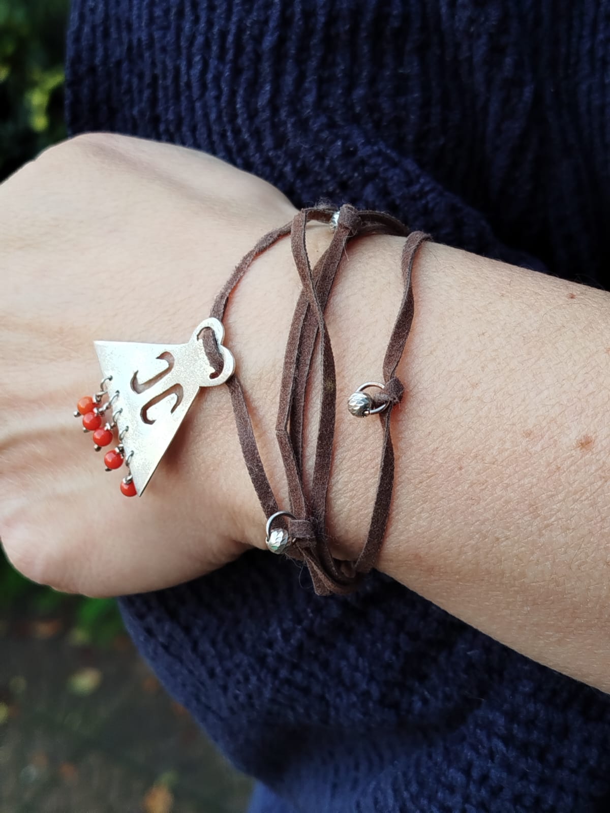 Colgante de plata 950 y piedra naturales - Imagen 3