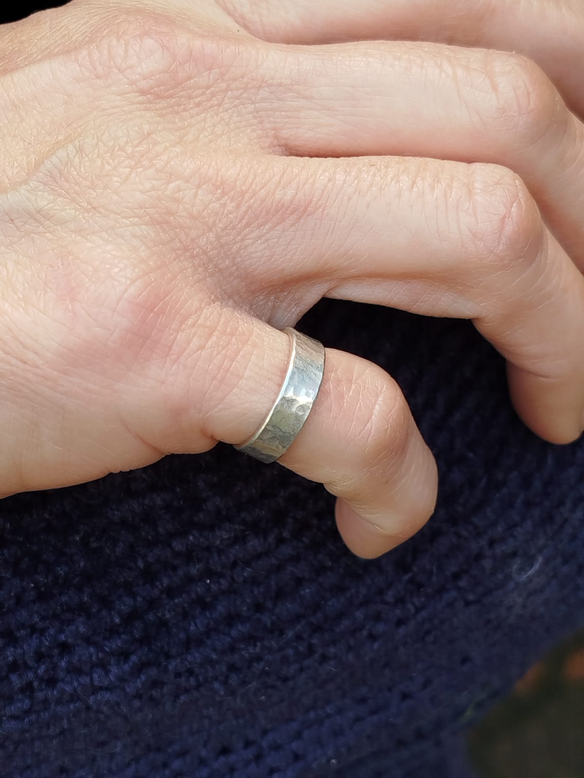 Anillo midi de plata 950. Nro 6 - Imagen 2