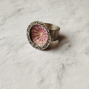 Anillo de plata y crin