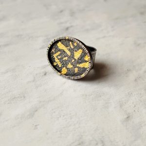 Anillo de plata y oro